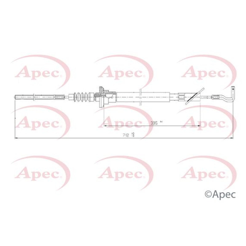 Apec Clutch Control Cable Pull fits Fiat Cinquecento 1994-1998 1.1