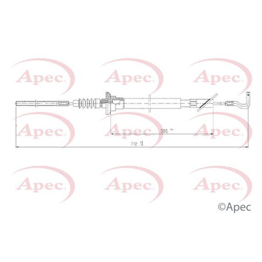Apec Clutch Control Cable Pull fits Fiat Cinquecento 1994-1998 1.1