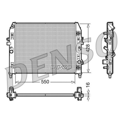 Denso Engine Radiator fits Mazda MX-5 2005-2016 1.8 2.0