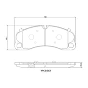 Brembo 4 x Front Brake Pad Set fits Porsche 718 Boxster 2019 on 4.0