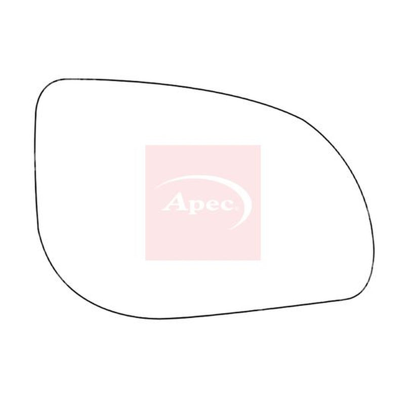 Apec Exterior Wing Mirror Glass Right fits Hyundai I10 I 2011-2013 1.0 1.2