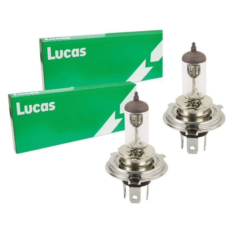 Pair of Lucas H4 (472) Car Headlamp Dipped Beam Bulb 12V 60/55W Lucas  - Dynamic Drive