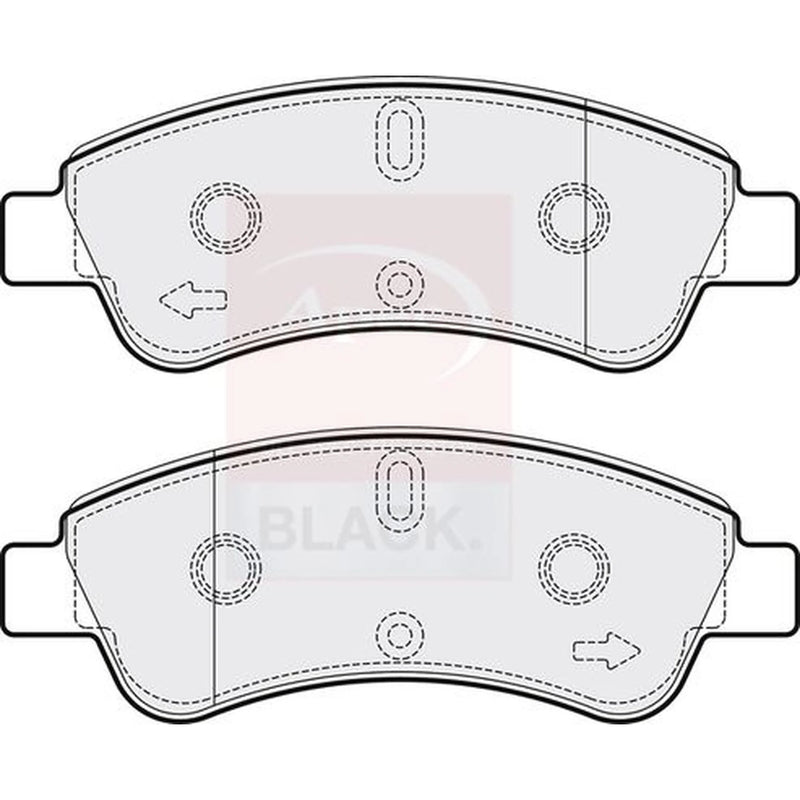 Apec Black Front Brake Pad Set fits Citroën Berlingo First 1996-2011 1.4 1.9 2.0