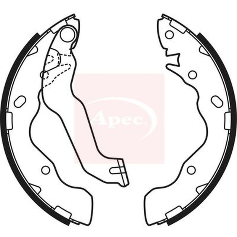 Apec Brake Shoe Set Axle Kit fits Hyundai Matrix 2001-2010 1.8