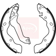 Apec Brake Shoe Set Axle Kit SHU672