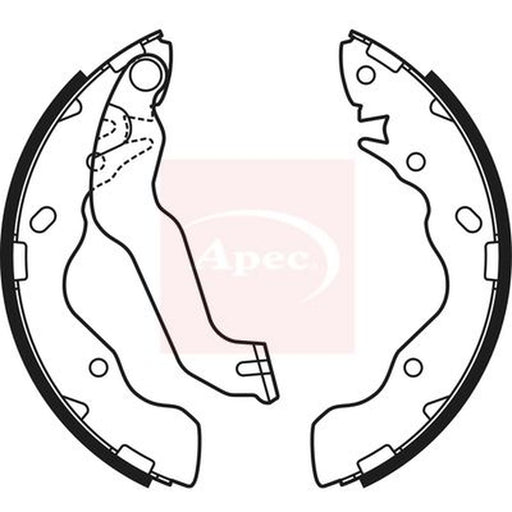 Apec Brake Shoe Set Axle Kit fits Hyundai Matrix 2001-2010 1.8