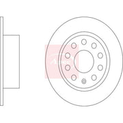 Apec 2 x Solid Brake Discs fits VW Multivan T7 2021-2024 1.4 1.5 2.0