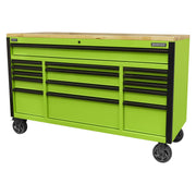 Superline PRO Black Edition Mobile Trolley with Wooden Worktop 15 Drawer 1549mm Superline Pro - Dynamic Drive
