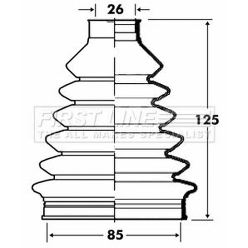 First Line Drive Shaft Bellow Kit Front Left Thermoplast fits Mazda Tribute