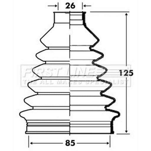 First Line Drive Shaft Bellow Kit Front Left Thermoplast fits Mazda Tribute