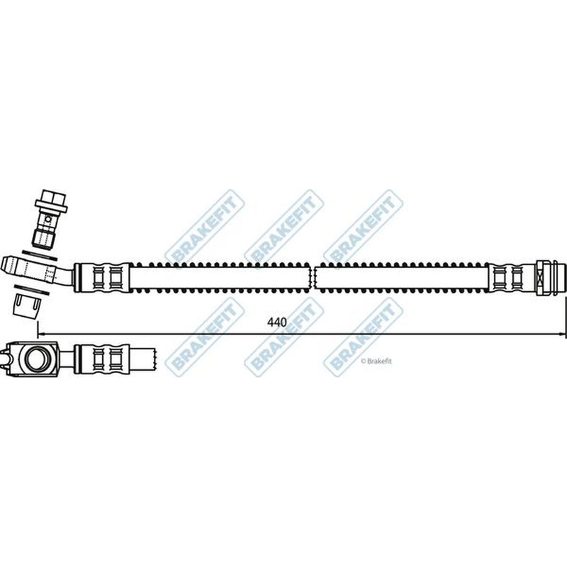 Apec Brake Hydraulic Hose Line Rear fits VW Touareg 2003-2010 2.5