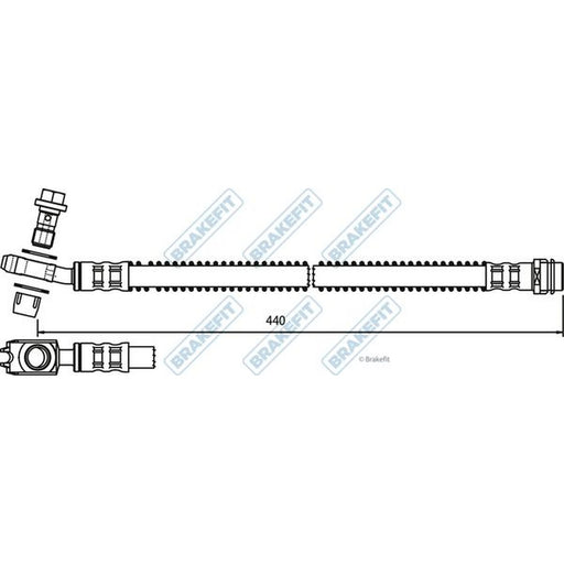 Apec Brake Hydraulic Hose Line Rear fits VW Touareg 2003-2010 2.5