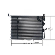 Mahle Air Conditioning Condenser fits Mercedes-Benz 190 1982-1993