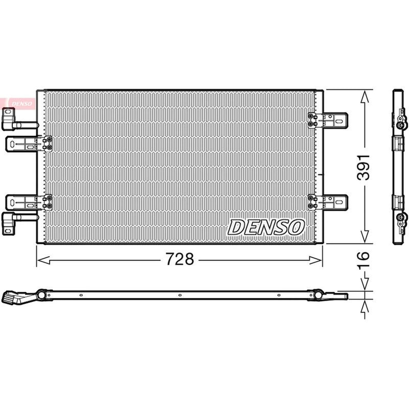 Denso Air Conditioning Condenser fits Nissan Primastar 2006 on 2.0