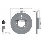 Textar 2 x Solid Brake Discs 93028800