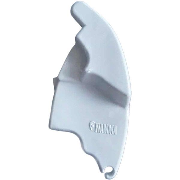 Fiamma F65L 2018 Left Hand Pelmet Cap White (98655-02-) - Fiamma wall installation adapters enabling secure awning mounting across different vehicle types - NN4 Online