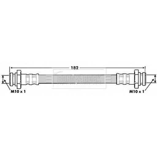 Borg & Beck Brake Hydraulic Hose Line Front BBH6712