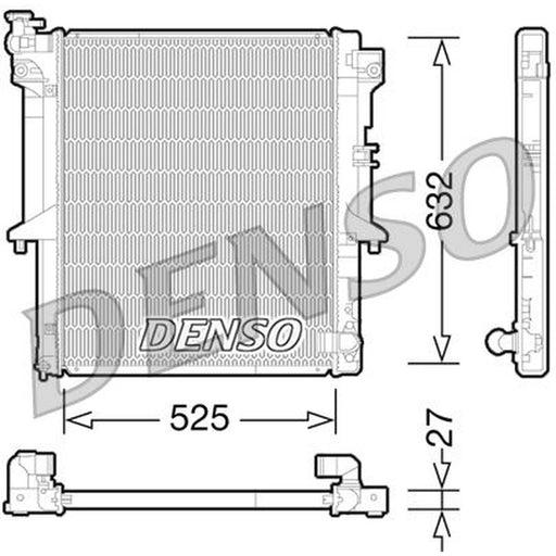 Denso Engine Radiator fits Mitsubishi L200 / Triton 2005-2015 2.5