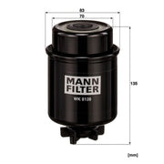 MANN-FILTER Fuel Filter Element fits Agco Dt Series 2002-2004