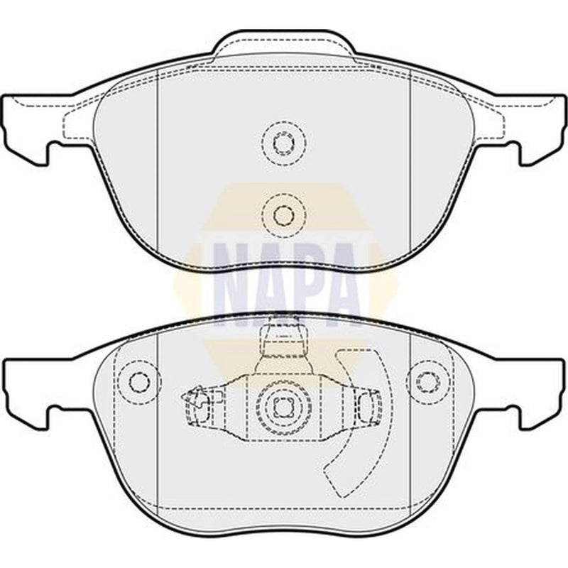 NAPA Front Brake Pad Set fits Ford C-Max 2007-2010 1.6 1.8 2.0