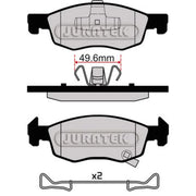 Juratek Front Brake Pad Set fits Opel Corsa E 2014-2019 1.0 1.2 1.3 1.4