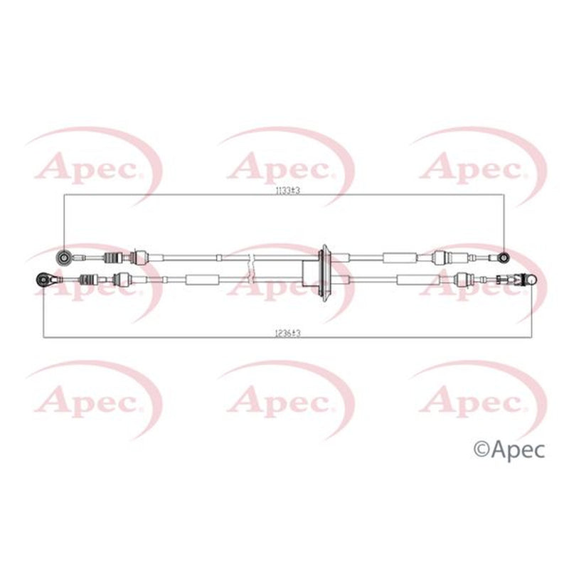 Apec Manual Transmission Cable Pull fits Fiat Panda 2003-2004 1.1 1.2 1.3