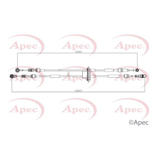 Apec Manual Transmission Cable Pull fits Fiat Panda 2003-2004 1.1 1.2 1.3