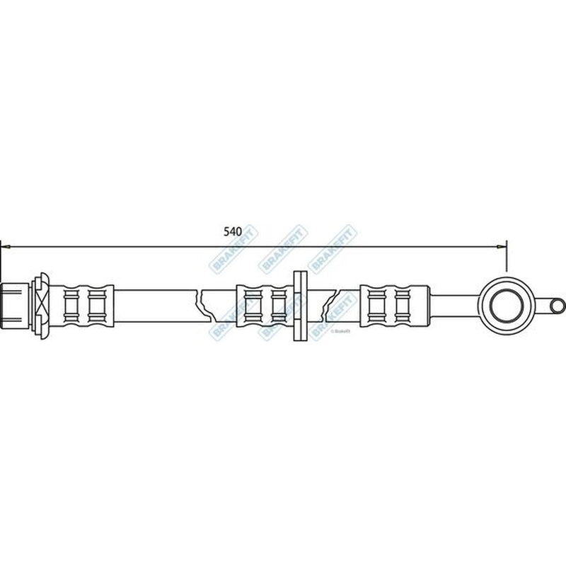Apec Brake Hydraulic Hose Line Front Left fits Toyota Vitz 1999-2005 1.0 1.3 1.4