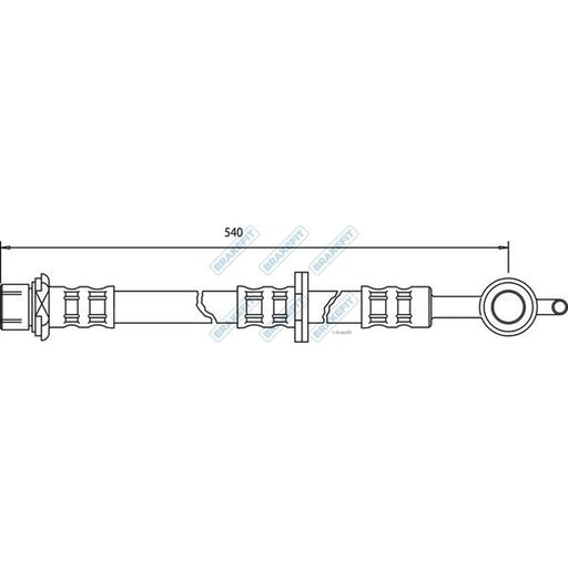 Apec Brake Hydraulic Hose Line Front Left fits Toyota Vitz 1999-2005 1.0 1.3 1.4