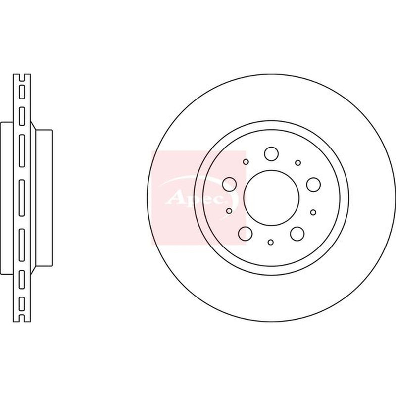 Apec 2 x Vented Brake Discs fits Volvo XC90 I 2002-2014 2.5 3.2