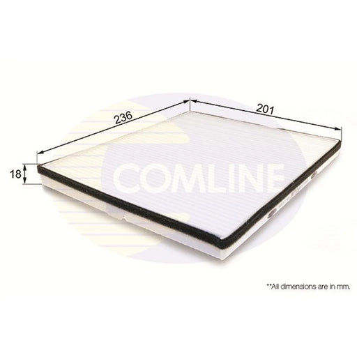 Comline Cabin Air Filter (Pollen Filter) fits Opel Agila A 2000-2007 1.0 1.2 1.3