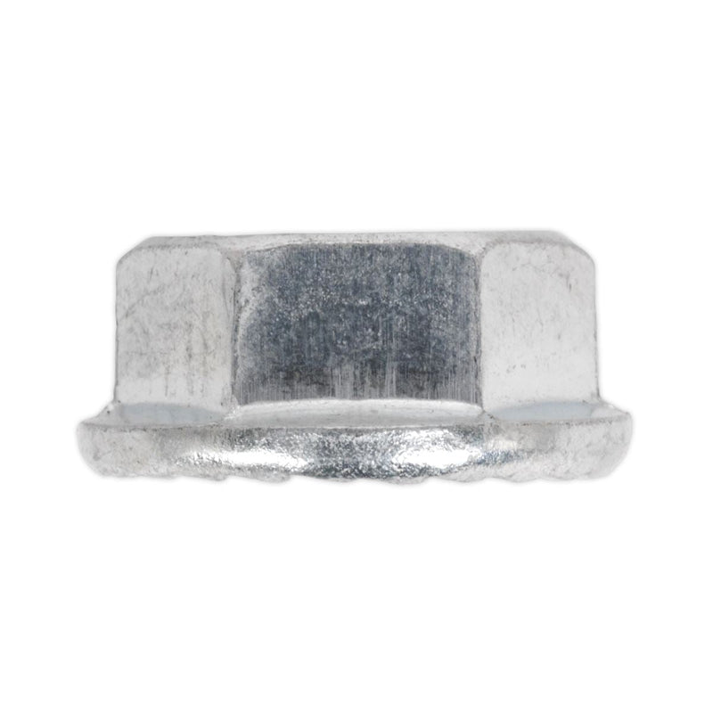 Sealey Flange Nut Serrated M10 Zinc Pack of 100 FN10 Sealey - Dynamic Drive