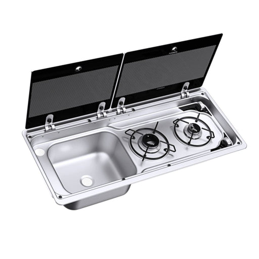 Dometic MO 9722L Hob & LH Sink Unit 760 x 325mm (2 Burners / 12V) - Convenient & Dometic - Dynamic Drive