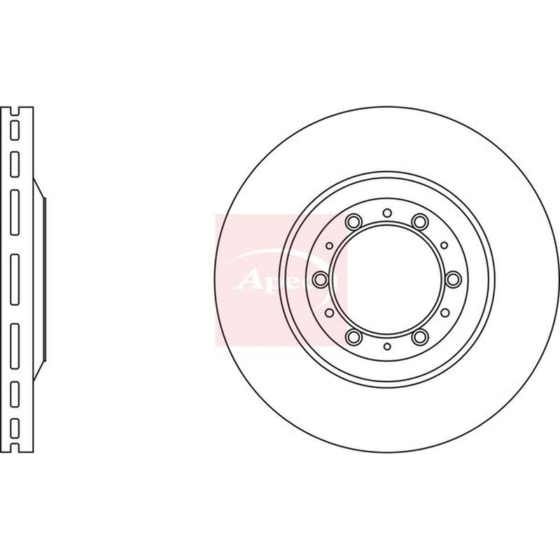 Apec 2 x Vented Brake Discs fits Great Wall Steed 2012-2013 2.0 2.2