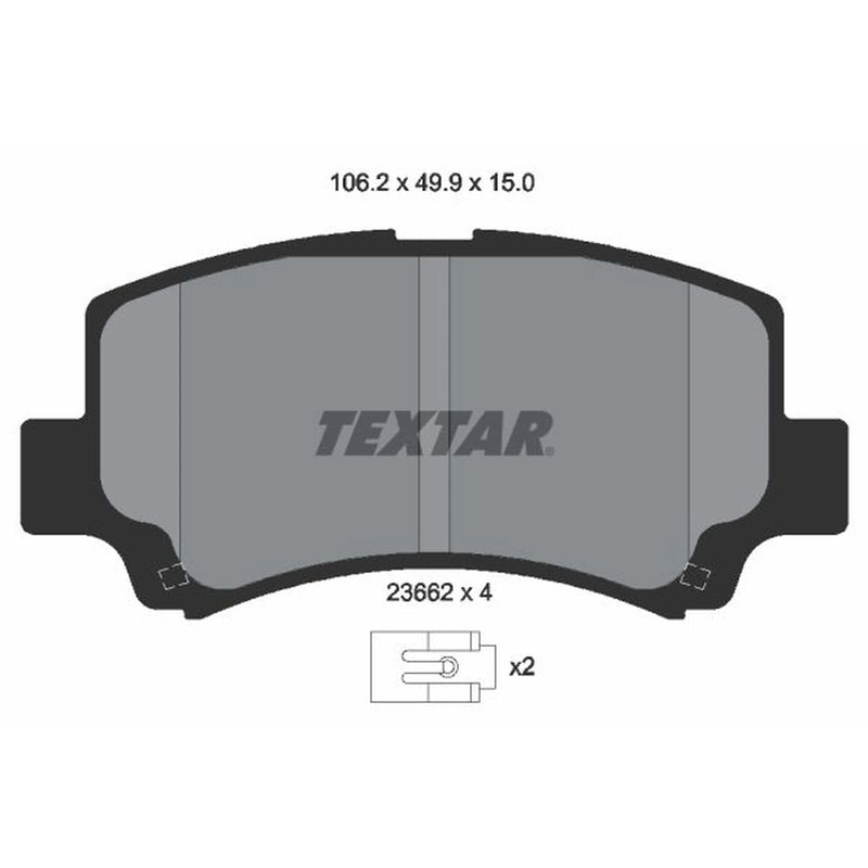Textar Front Brake Pad Set 2366201