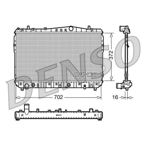 Denso Engine Radiator fits Chevrolet Lacetti 2005-2013 1.4 1.6 1.8
