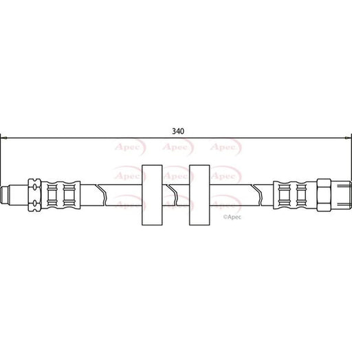 Apec Brake Hydraulic Hose Line Front HOS3051