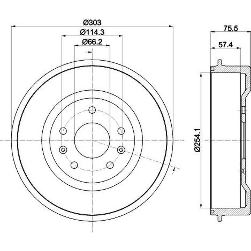 Mintex Brake Drum Assembly Rear fits Land Rover Freelander I 1998-2006