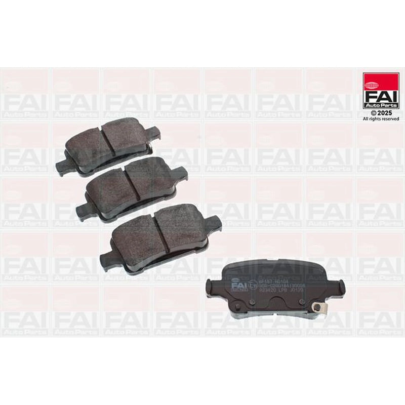 FAI Rear Brake Pad Set fits Opel Astra K 2015-2021 1.0 1.2 1.4 1.5 1.6