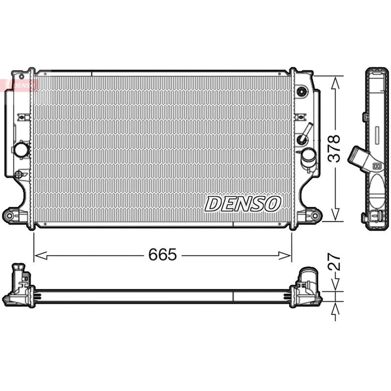 Denso Engine Radiator fits Toyota Avensis 2008-2018 2.2