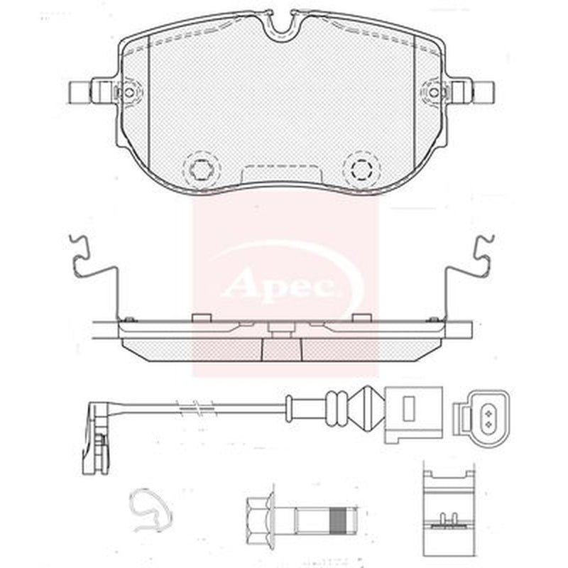 Apec Front Brake Pad Set fits Audi Q4 E-Tron 2021 on