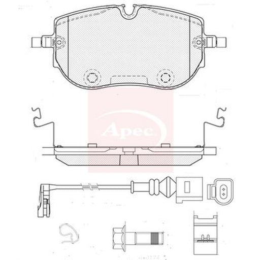 Apec Front Brake Pad Set fits Audi Q4 E-Tron 2021 on