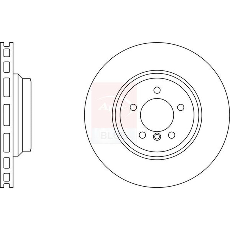 Apec 2 x Vented Brake Discs fits BMW 3 2004-2013