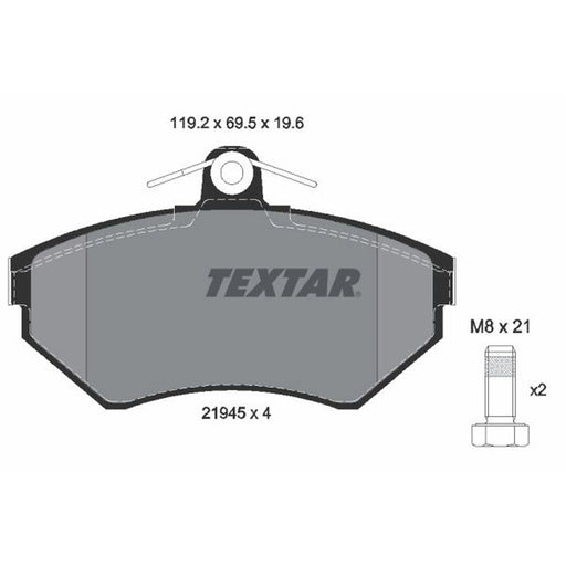 Textar Front Brake Pad Set 2194503