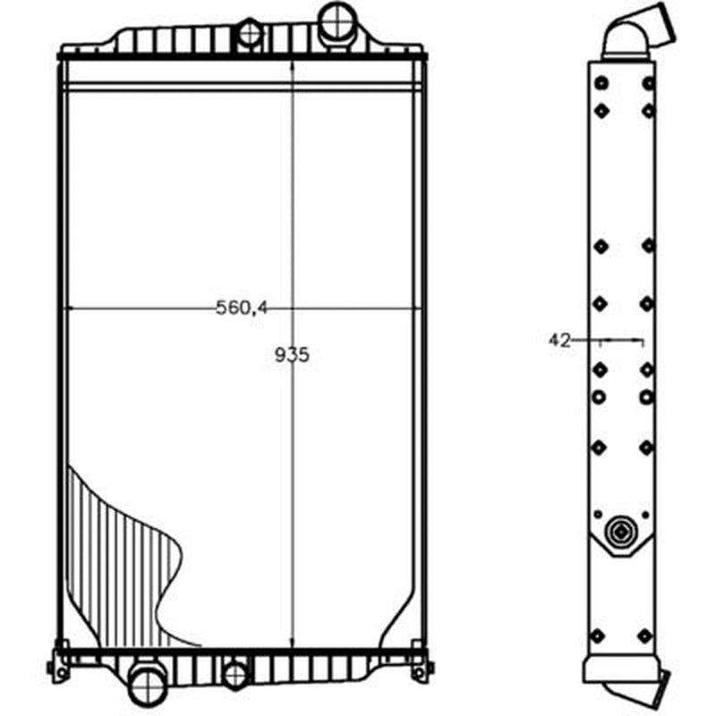 Mahle Engine Radiator fits Volvo FL6 1995-2000