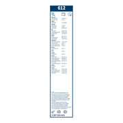 Bosch Eco Front Wiper Blade Set 600mm + 400mm — 612 fits Chevrolet Captiva