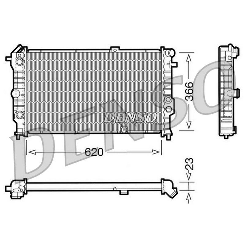 Denso Engine Radiator fits Opel Calibra A 1989-1997 2.0 2.5