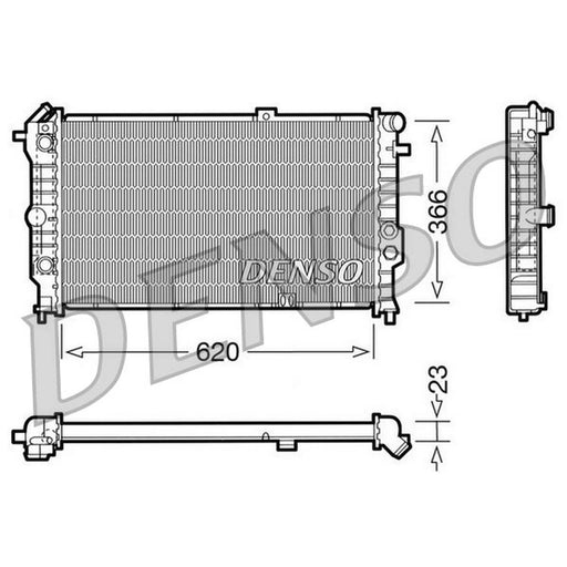 Denso Engine Radiator fits Opel Calibra A 1989-1997 2.0 2.5