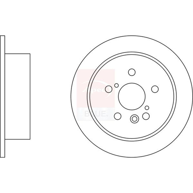 Apec 2 x Solid Brake Discs fits Lexus Rx 2003-2015