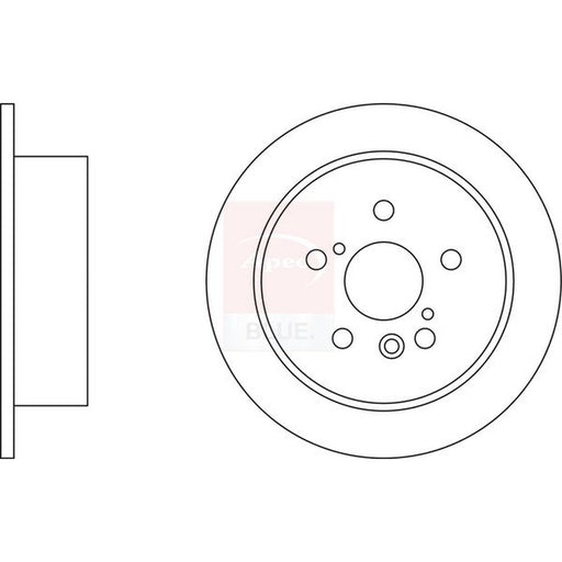 Apec 2 x Solid Brake Discs fits Lexus Rx 2003-2015